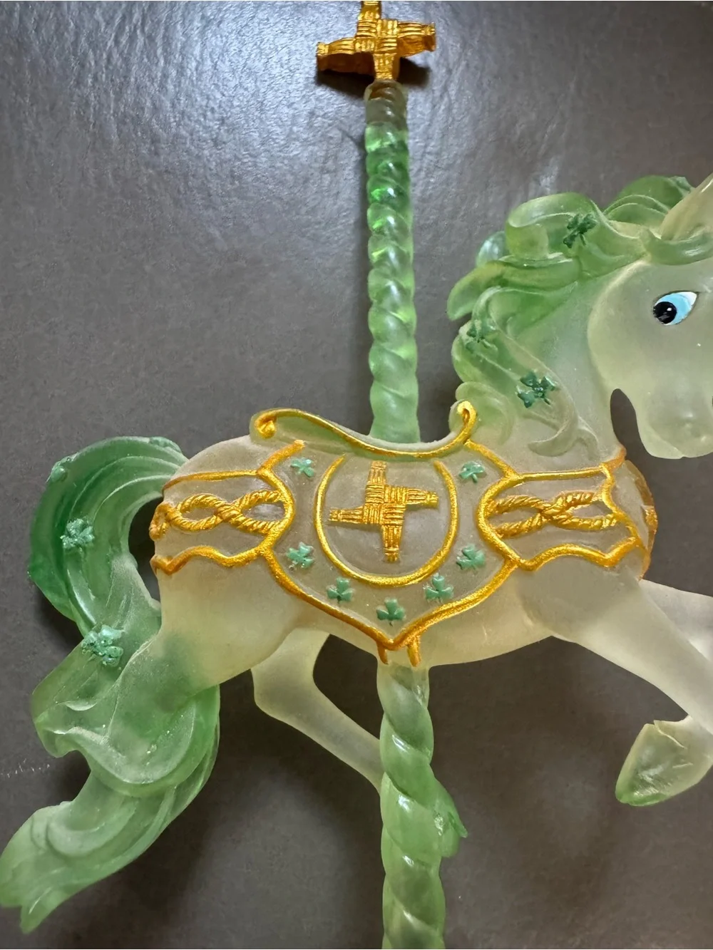 Rare-Irish luck of the Irish Unicorn Carousel Collection by Hamilton Collection